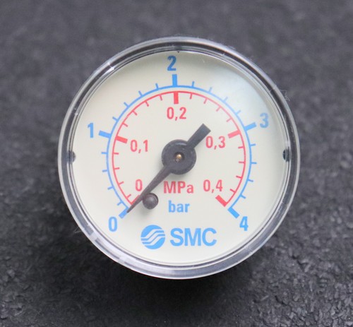 SMC 2x Manometer B4265140ZH 0-4bar 0-0,4MPa Anschluss hinten 1/8'' Ø 40mm - Picture 2 of 8