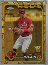 2024 Topps Gilded Collection Matt McLain Gold Wave Refractors #53 /75
