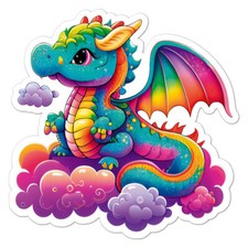 Rainbow Cloud Dragon Sticker Decal