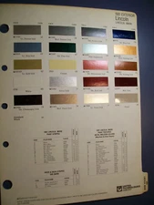 1981 Lincoln Mark VI Continental car auto Inmont Paint Chips set