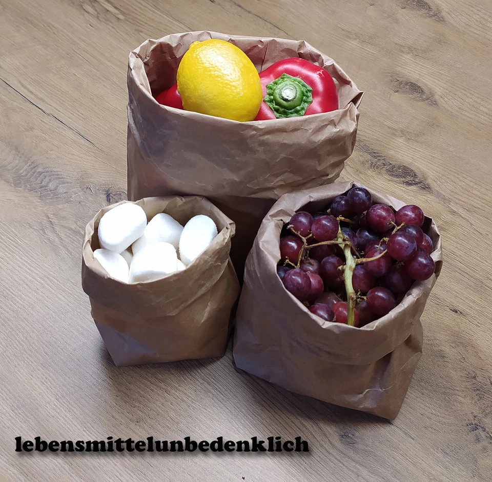 imballaggio 25 - 5000 sacchetti di carta sacchetti fondo incrociato sacchetti carta kraft - Immagine 3 di 4