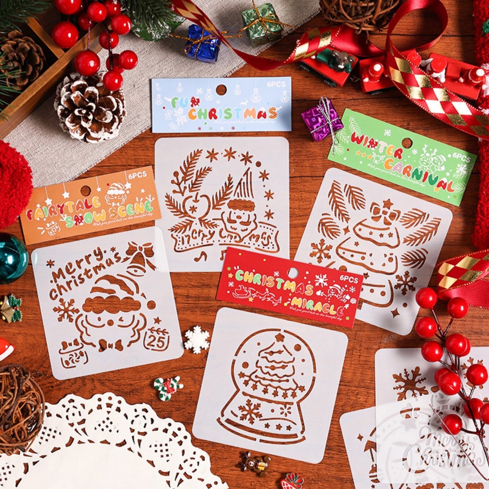 Christmas Log Hand Copy Template Hollow Painting Template Painting Template