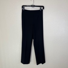 Ralph Lauren Black Label Black Wool Stretch Pull On Pants Pleated 4