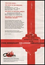 1957 Celanese Chemical Division New York Fire Resistant Cellulubes Print Ad