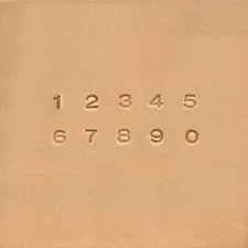 1/4" (6.4mm) Classic Font Number Leather Stamp Set 4904-00