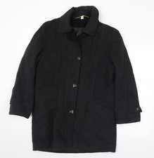 Womens Grey Pea Coat Size 10 Button