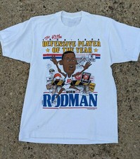 Dennis Rodman Caricature Shirt 1989 Vintage Bad Boy