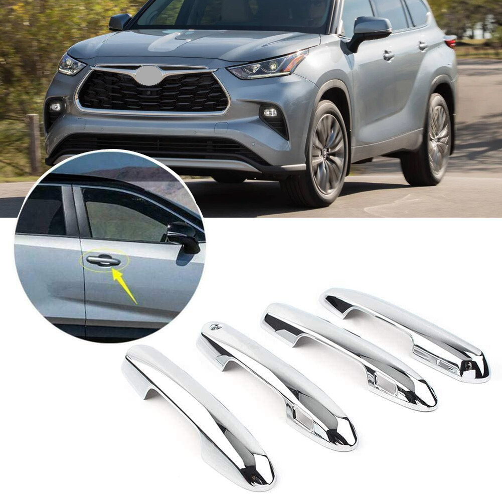 Exterior Car Door Handles Chrome Trim Cover Fit for Toyota Highlander