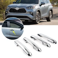 Exterior Car Door Handles Chrome Trim Cover Fit for Toyota Highlander 2020-2025
