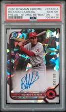 ricardo cabrera bowman auto atomic refractor PSA 10 Gem Mint Pop 10