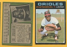 1971 Topps Baseball ~~~ ELROD HENDRICKS ~~~ No. 219 ~~~ FREE S/H