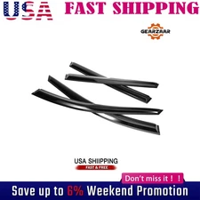 Rain Guards Fits For Nissan Rogue 2014-2020 Black 4pcs Tape-on Out-Channel