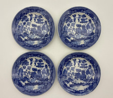 Vintage Child's Blue Willow 4 3/8" Tea Set Plates Japan Replacement Dishes 4