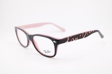 NEW RAY-BAN JUNIOR RB 1544 3580 BLACK PINK SILVER AUTHENTIC EYEGLASSES 48-16