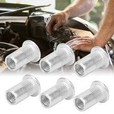 100pcs Blind Rivet Nut Nutserts Aluminum M5 Rivet Nut Inserts Threaded Rivet