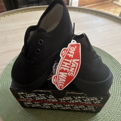 Vans Authentic Black Canvas Low Top Baby Shoes US Size 4.5 VN-0ED9BKA