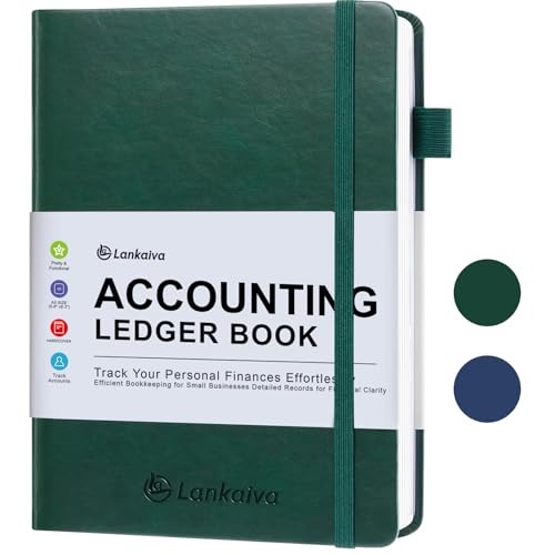 Accounting Ledger Book - Ledger Books Bookkeeping for Personal & Pine Green - Picture 2 of 7
