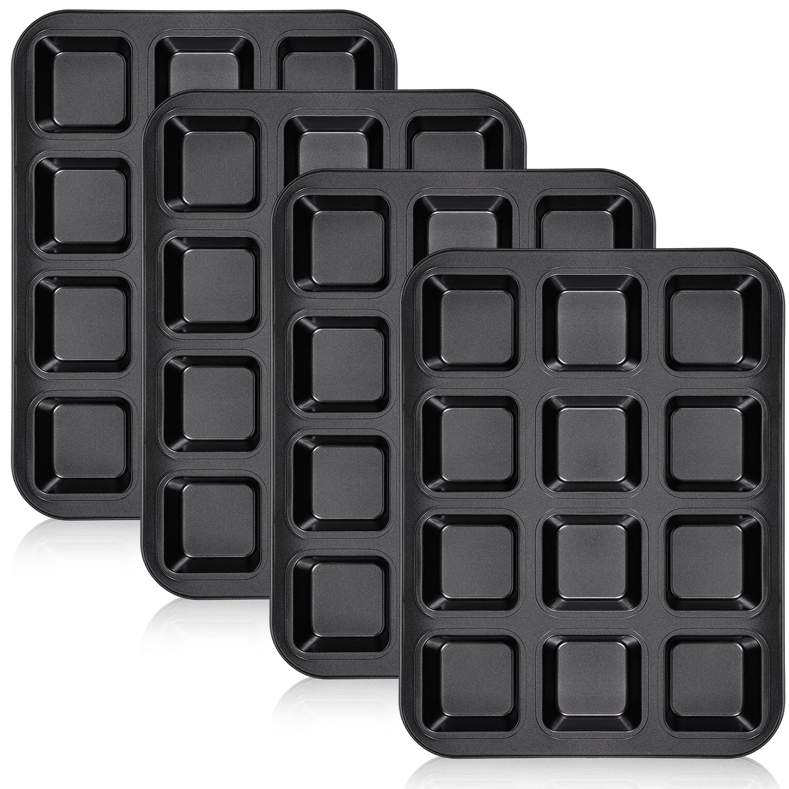 IMengjbang 4 Pack Brownie Pan, 12 Cavity All Edges Square Cupcake Brownie Pan...
Opens in a new wind