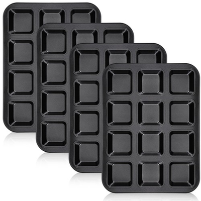 #ad #ad IMengjbang 4 Pack Brownie Pan 12 Cavity All Edges Square Cupcake Brownie Pan... $39.99