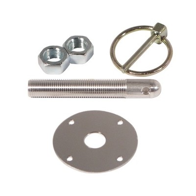 Hood Pin Kit- Aluminum- 1/2'' Pin / Torsion Style Clip- Titan 2015