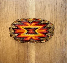 VTG Native American Beaded Hair Barrette Cherokee Gorgeous!!!!