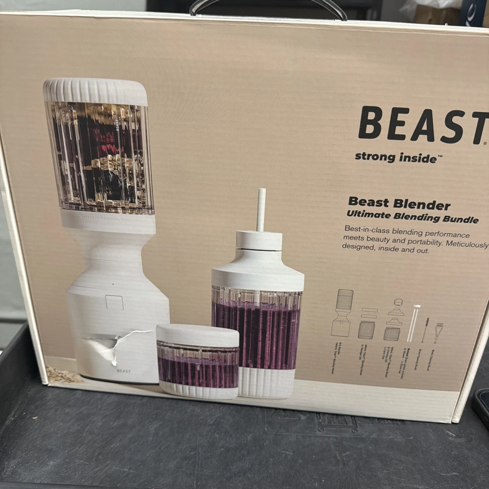 BEAST BLENDER Ultimate Blending Bundle Cloud White 14-piece Kit Sealed NEW