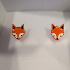 Stud Earrings Fox   head Woodland Jewelry childrens girls kids