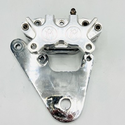 Performance Machine Billet 4 Piston Front Caliper and Mount Bracket 0052-2400