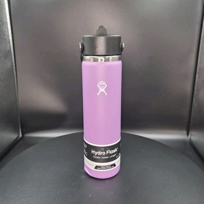 Hydro Flask 21 oz Purple Stainless Steel Wide Mouth Water Bottle With Lid