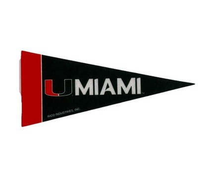 Miami Hurricanes Mini Pennant 4 x 9'' ACC Felt Flag Banner NCAA Basketball New