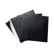 4 Pieces Neoprene Rubber Pads with Adhesive Backing 1/8 in Thick x 4 in x 4 i...