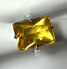 Citrine Ring 8ct Simulated Gem Sterling Silver 925 Filigree Made To Order D58