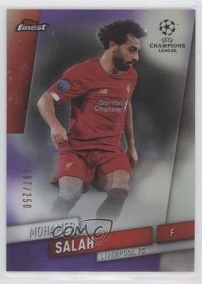 2019 Topps Finest UEFA Champions League Purple Refractor /250 Mohamed Salah 8we