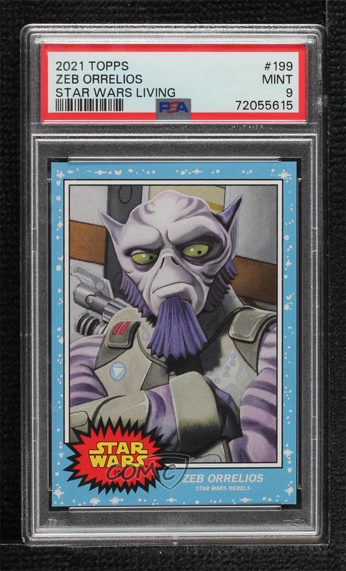 2021 Topps Star Wars Living Set /2153 Zeb Orrelios #199 PSA 9 MINT 07uj