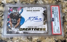 2024 Topps Inception Football Brock Bowers Dawn Of Greatness Auto /20 Raiders SP