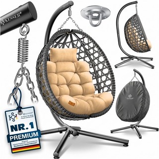 RETOURE Hängesessel mit Gestell Garten Relax Schaukel In & Outdoor Hänge Stuhl