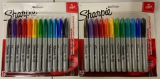 Sharpie Permanent Markers Fine Point 24 Pack (12pk x 2) Assorted Colors