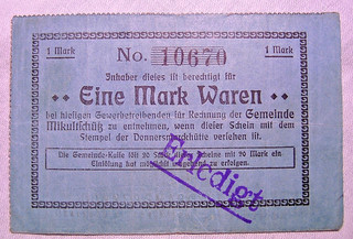 145) MIKULTSCHÜTZ (Mikulczyce) ★★ 1 Mark Waren ca. 1914 ★★★
