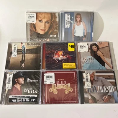 Lot Of 8 Country Greatest Hits CD, Sealed, Reba, Garth, Tim McGraw, Shania, Alan - Image 1 of 4