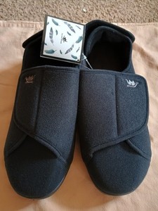 European Softest Diabetic Shoes W/ Tag Womens 12 Black Slippers 80D Memory Foam