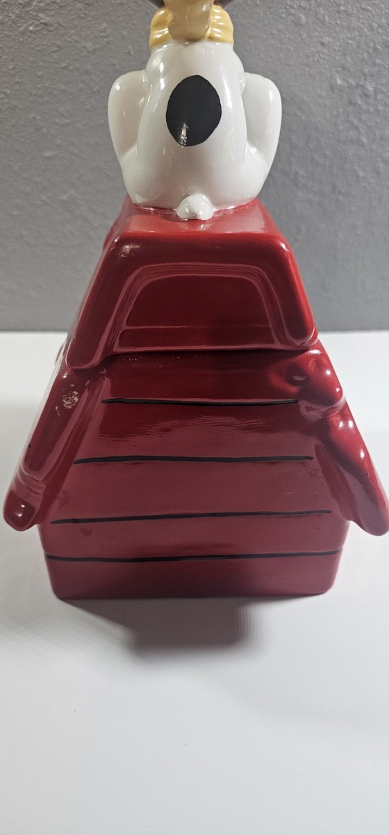 Rare Vintage Snoopy Flying Ace Sopwith Camel Cookie Jar UFS INC