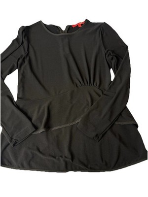 Y2K Ruffle Front Sleeve Top Womens Med Soft Romance Witchy