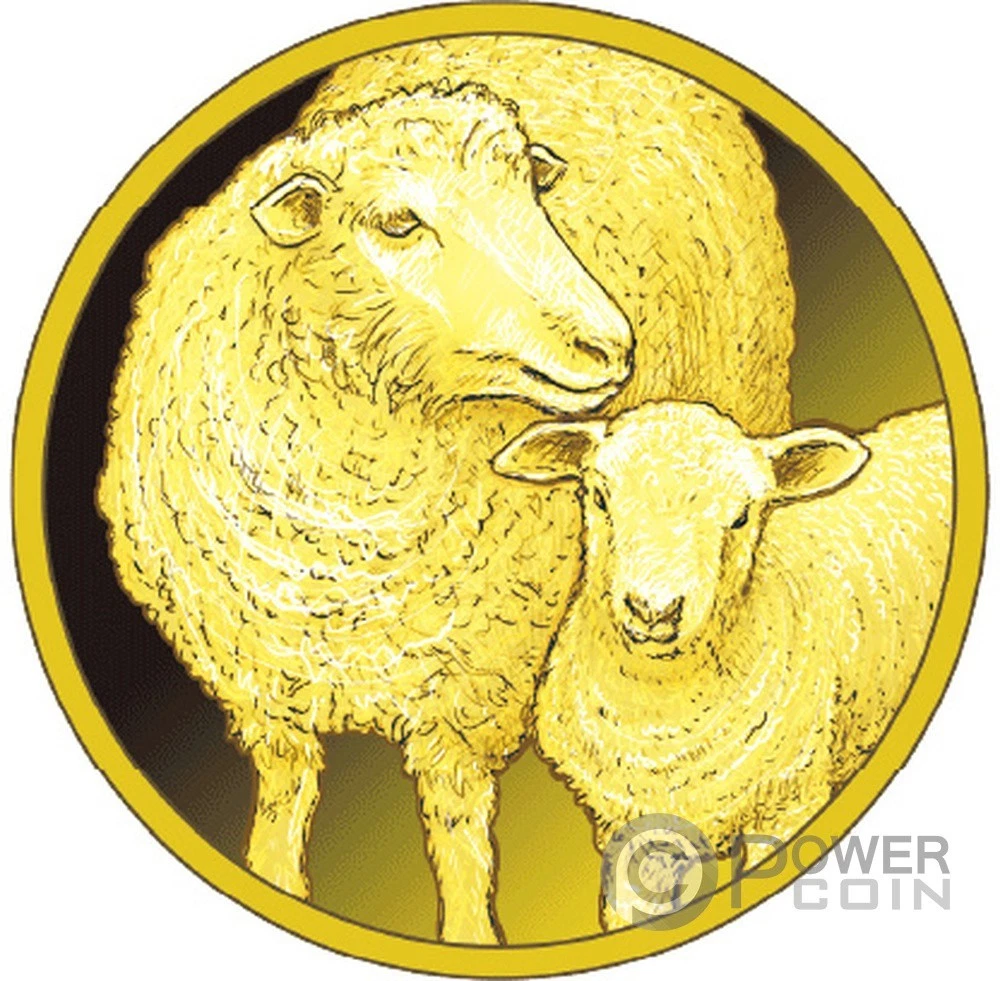 SHEEP Oriental Zodiac 1/4 Oz Medalla Oro Japan