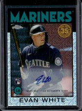 2021 Topps Evan White 1986 35th Anniversary Chrome Auto Series One RC #/199