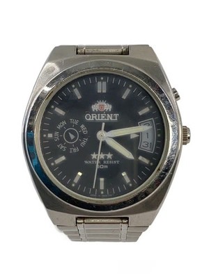 ORIENT Automatic Watch Analog Stainless BLK SLV SS EM5L C0 Cloudy