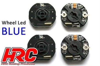 HRC Racing Lichtset 1/10 TC/Drift LED Räder LED 12mm Hex Blau (4 Stk.) / HRC8741