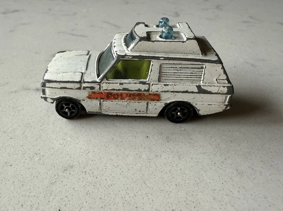 Range Rover Police Car White Die Cast Toy Model Vehicle Vintage Corgi Juniors — 第 3/4 张图片