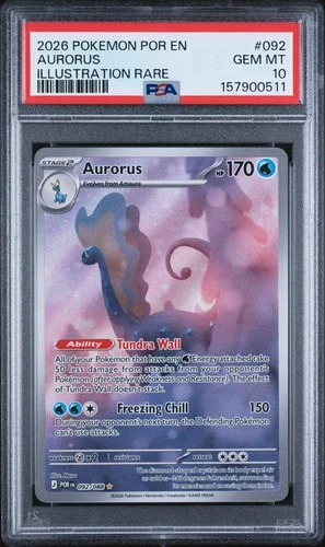 PSA 10 - Aurorus 092/088 Illustration Rare Pokemon Perfect Order POR EN Gem Mint