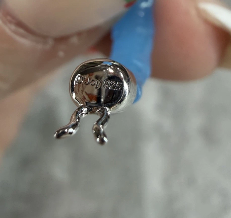 Новый синий нефрит обруч серьги 925 родия покрытием ювелирных изделий камень подарок - Изображение 2 из 4