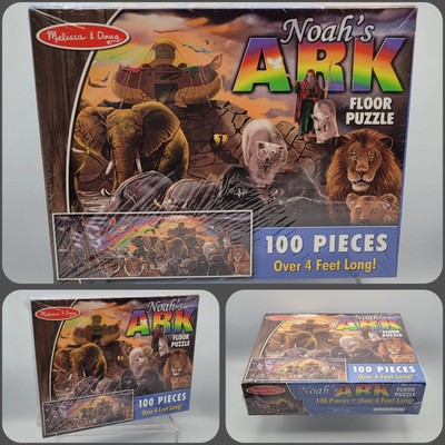 Melissa Doug Noah's Ark 100 Piece Floor Puzzle New Sealed Over FEET  LONG!